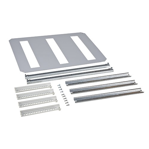 Estructura interior para carril DIN y panel frontal. 3 Filas x 16 Módulos
