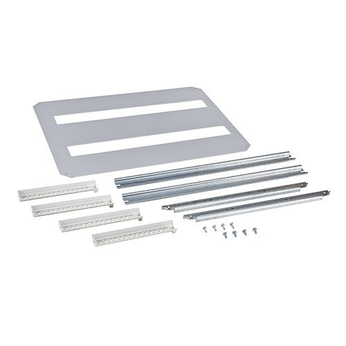 Estructura interior para carril DIN y panel frontal. 2 Filas x 22 Módulos