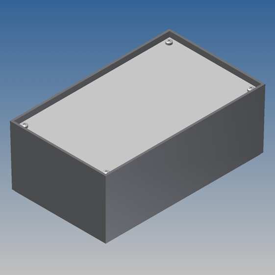 Caja Teko 160 x 96 x 61 base de plástico y con tapa de Alu