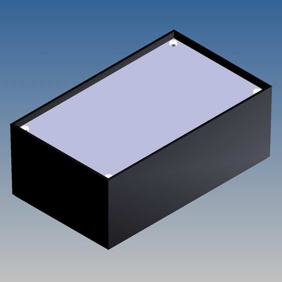 Caja Teko 160 x 96 x 61 base de plástico y con tapa de Alu
