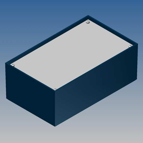 Caja Teko 160 x 96 x 61 base de plástico y con tapa de Alu