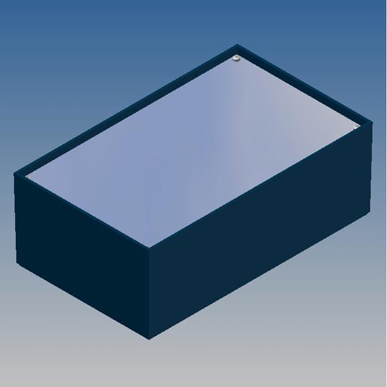 Caja Teko 215 x 130 x 77 base de plástico y tapa de Alu