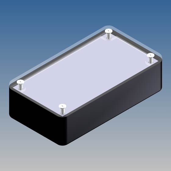 Caja Teko 100 x 55 x 29 con panel de Alu y tapa transparente
