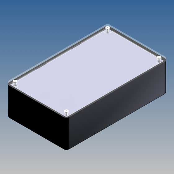 Caja Teko 160 x 95 x 49 con panel de Alu y tapa transparente