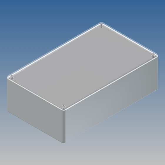 Caja Teko 215 x 130 x 68.5 con panel de Alu y tapa transparente