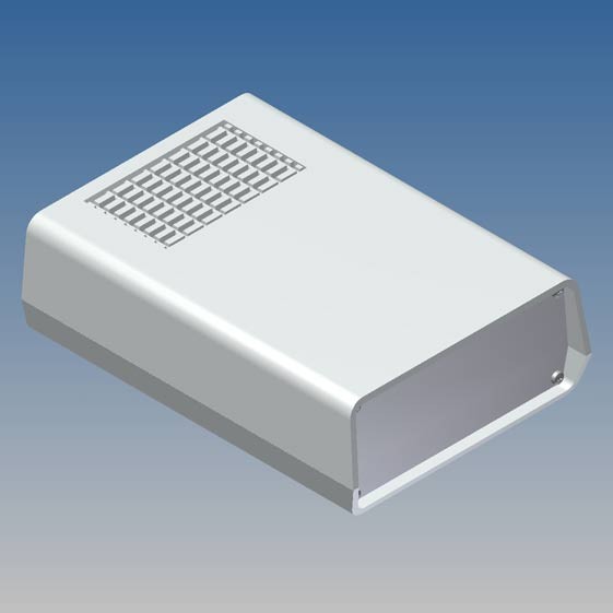 Caja Teko 178 x 128 x Prof. a escoger, con ventilación y paneles Alu 1 mm