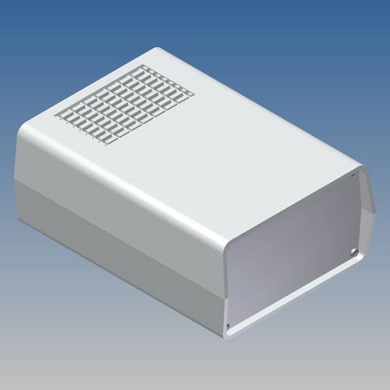 Caja Teko 178 x 128 x Prof. a escoger, con ventilación y paneles Alu 1 mm
