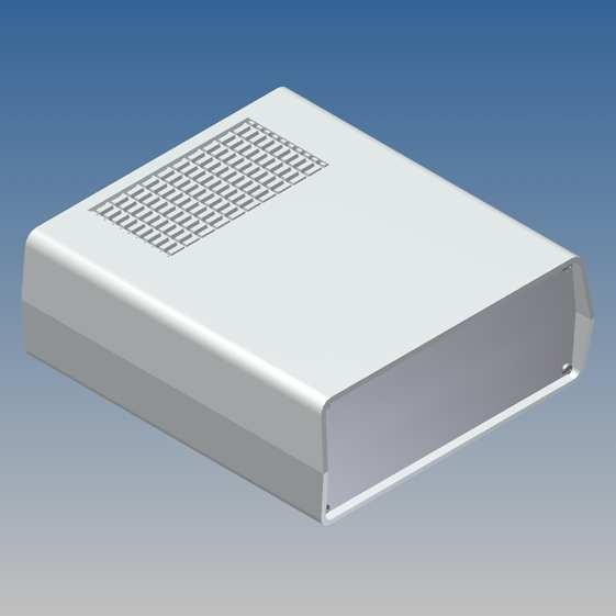 Caja Teko 198 x 178 x Prof. a escoger, con ventilación y paneles Alu 1 mm