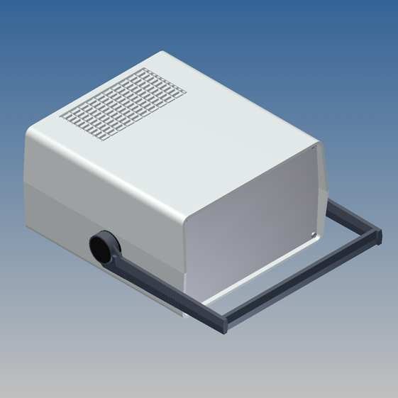 Caja Teko 198 x 178 x Prof. a escoger, con ventilación y paneles Alu 1 mm