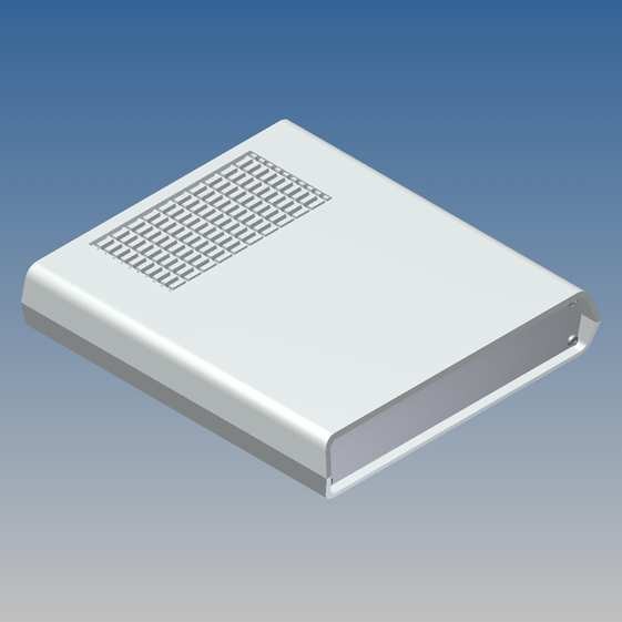Caja Teko 198 x 178 x Prof. a escoger, con ventilación y paneles Alu 1 mm