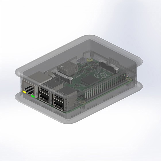 Caja Teko Raspberry PI 3 100,8 x 73,7 x 38,5